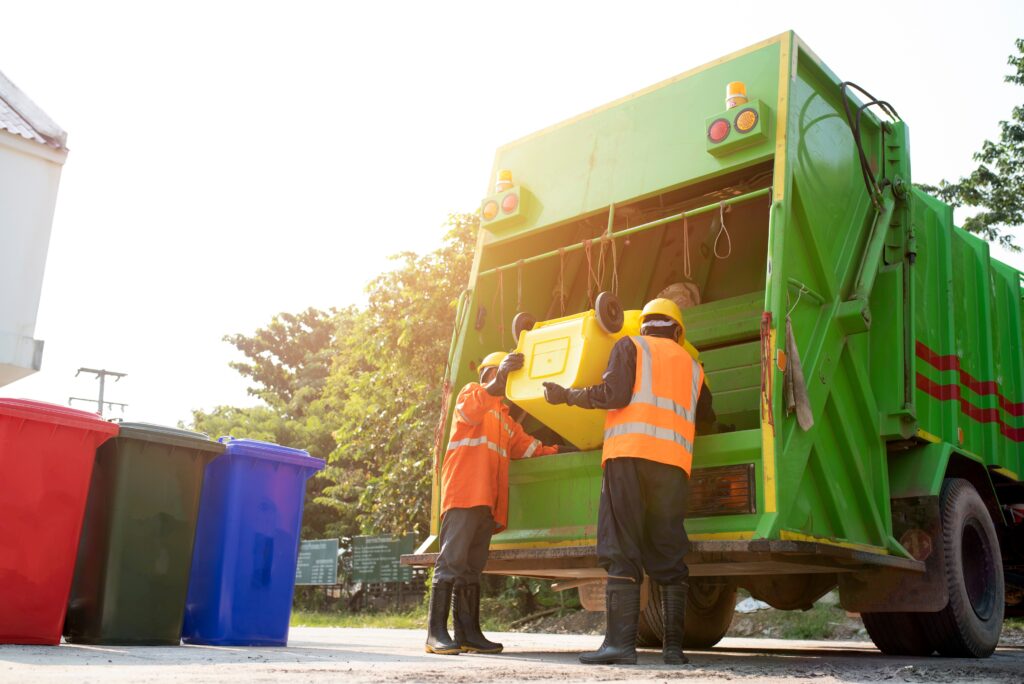 Men who dispose of rubbish that works for public benefit